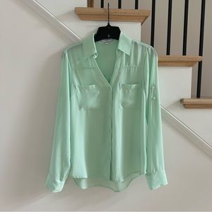 Express Convertible Sleeve Portofino Shirt, Size XS